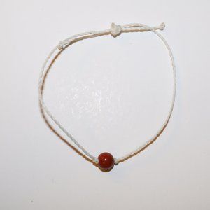 Red Jasper Intention Bracelet - White